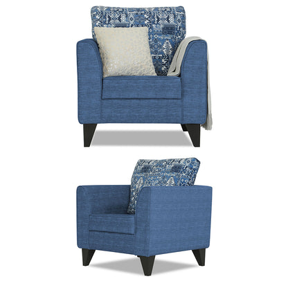 Adorn India Sheldon Crafty 3+2+1 6 Seater Sofa Set with Centre Table (Blue)