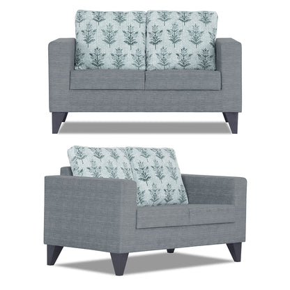 Adorn India Straight line Plus Leaf 3+2+1 6 Seater Sofa Set (Grey) (3 Year Warranty)
