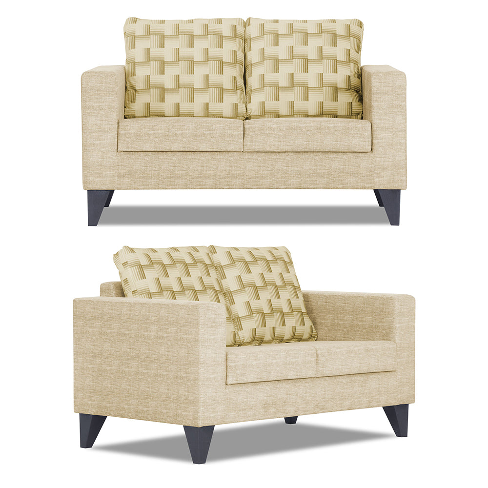 Adorn India Straight line Plus Bricks 3+2+1 6 Seater Sofa Set (Beige) (3 Year Warranty)