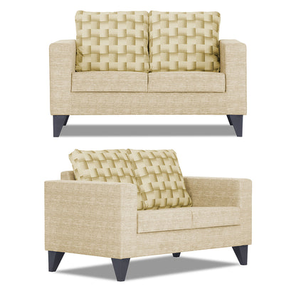 Adorn India Straight line Plus Bricks 3+2+1 6 Seater Sofa Set (Beige) (3 Year Warranty)