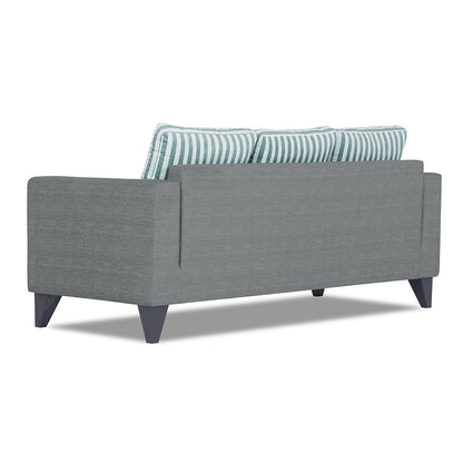 Adorn India Straight Line Plus Stripes 3 Seater Sofa (Grey) (3 Year Warranty)