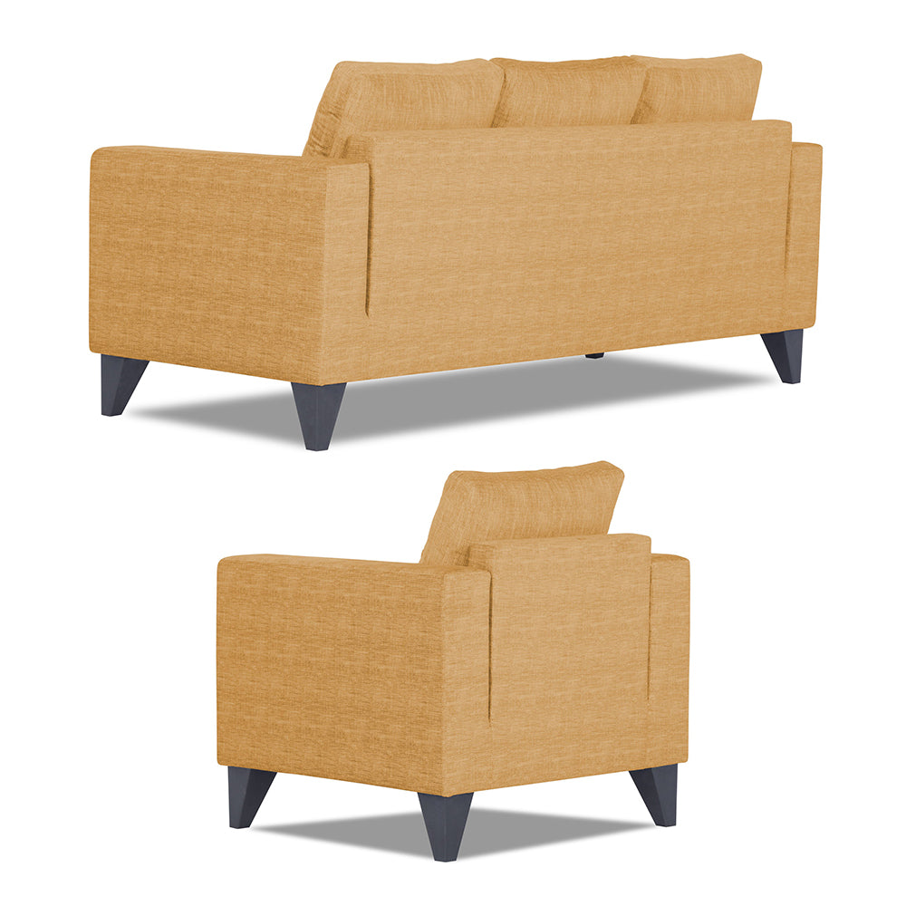 Adorn India Hallton Tufted 3-1-1 Five Seater Sofa Set (Beige) (3 Year Warranty)