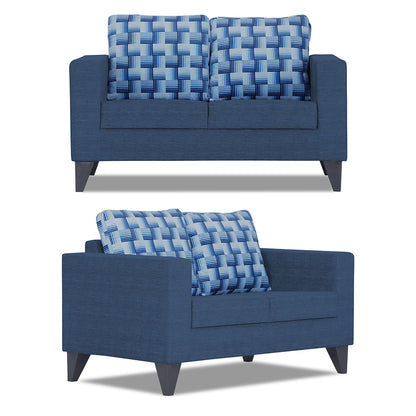 Adorn India Straight line Plus Bricks 3+2+1 6 Seater Sofa Set (Blue) (3 Year Warranty)