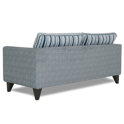 Adorn India Lawson Stripes 3 Seater Sofa (Grey)