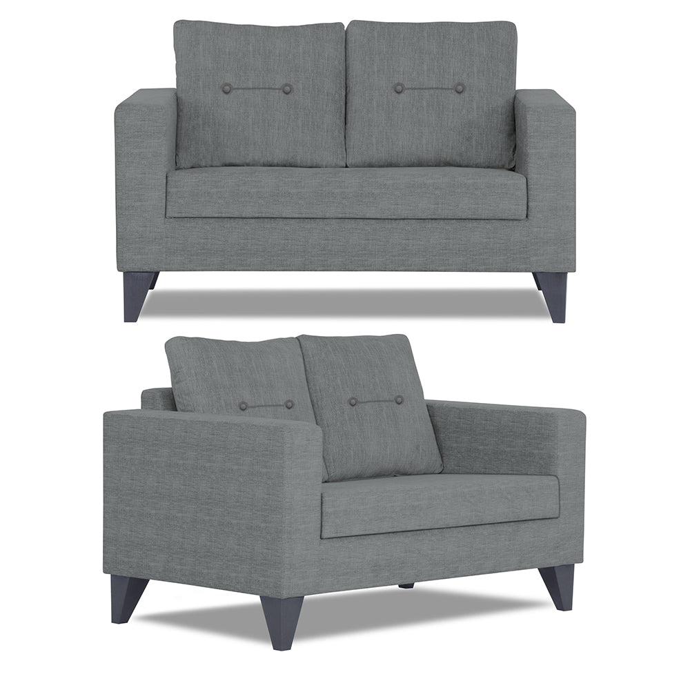 Adorn India Hallton Tufted 3-2-1 Six Seater Sofa Set (Grey) (3 Year Warranty)