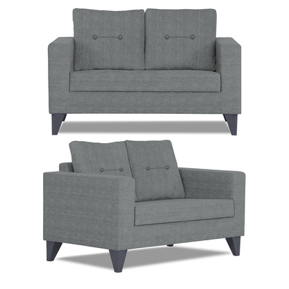 Adorn India Hallton Tufted 3-2-1 Six Seater Sofa Set (Grey) (3 Year Warranty)