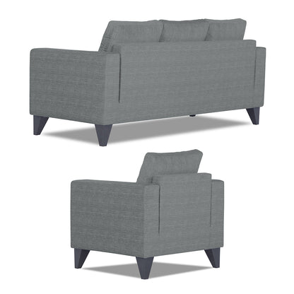 Adorn India Hallton Plain 3-1-1 5 Seater Sofa Set (Grey) (3 Year Warranty)