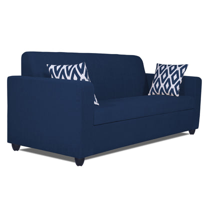 Adorn India Rio HighBack 3+1+1 5 Seater Sofa Set (Blue) (3 Year Warranty)