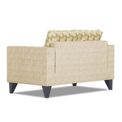 Adorn India Straight line Plus Bricks 2 Seater Sofa (Beige)(3 Year Warranty)