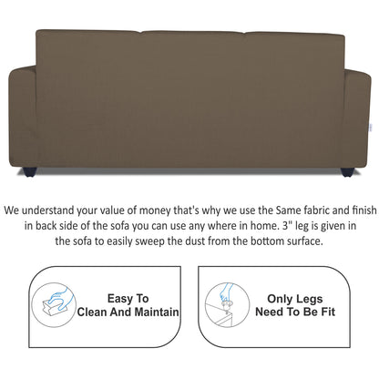 Adorn India Monteno Five Seater 3+2 Sofa Set (Brown) (3 Year Warranty)