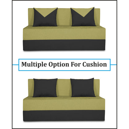 Adorn India Easy Boom 2 Seater Sofa Cum Bed 4 x 6 (Green & Black) (1 Year Warranty)