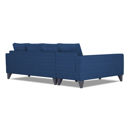 Adorn India Beetle Plus Bricks L Shape 6 Seater Sofa Set (Left Hand Side) (Blue) (3 Year Warranty)