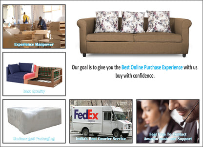 Adorn India Magnum 3-1-1 Sofa Set (New Camel)