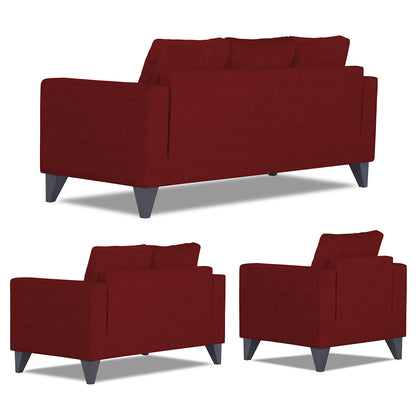 Adorn India Hallton Tufted 3+2+1 6 Seater Sofa Set (Maroon) (3 Year Warranty)