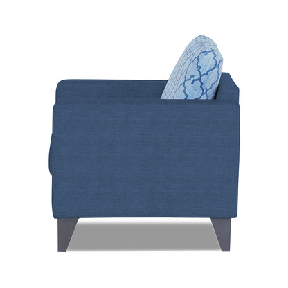 Adorn India Straight line Plus Blossom 2 Seater Sofa (Blue) (3 Year Warranty)