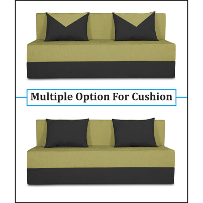 Adorn India Easy Boom 4 Seater Sofa Cum Bed 6 x 6 (Green & Black) (1 Year Warranty)
