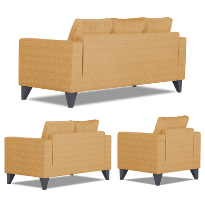 Adorn India Hallton Tufted 3-2-1 Six Seater Sofa Set (Beige) (3 Year Warranty)
