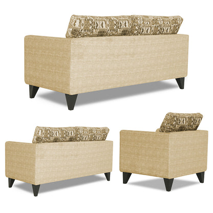 Adorn India Sheldon Crafty 3+2+1 6 Seater Sofa Set with Centre Table (Beige)