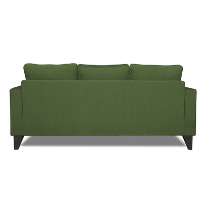 Adorn India Chandler L Shape 4 Seater Sofa Set Plain (Green)