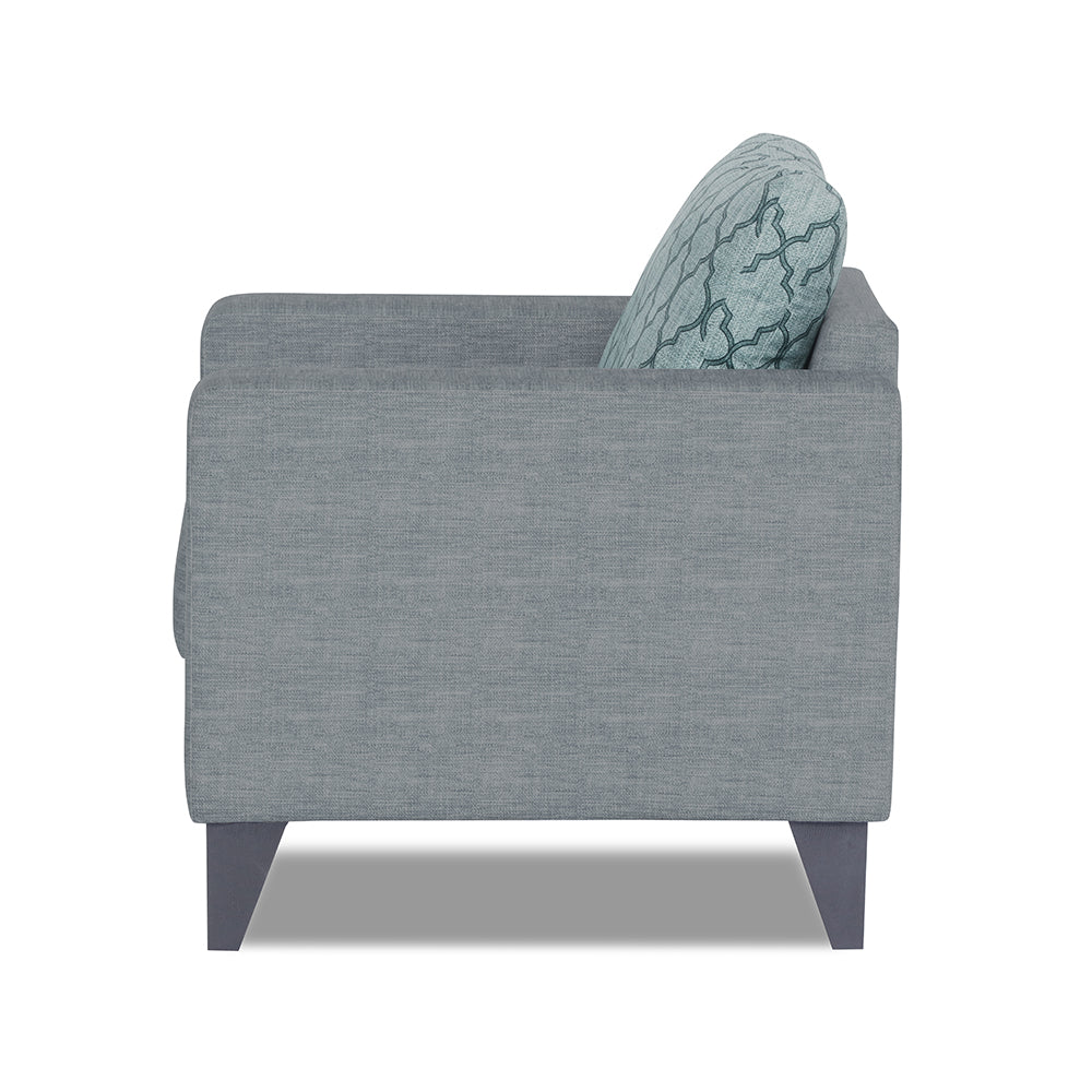 Adorn India Straight line Plus Blossom 2 Seater Sofa (Grey) (3 Year Warranty)