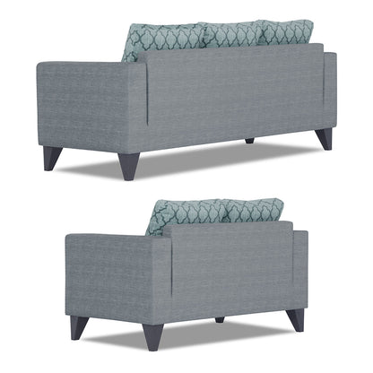 Adorn India Straight line Plus Blossom 3+2 5 Seater Sofa Set (Grey) (3 Year Warranty)