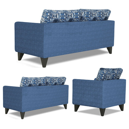 Adorn India Sheldon Crafty 3+2+1 6 Seater Sofa Set with Centre Table (Blue)