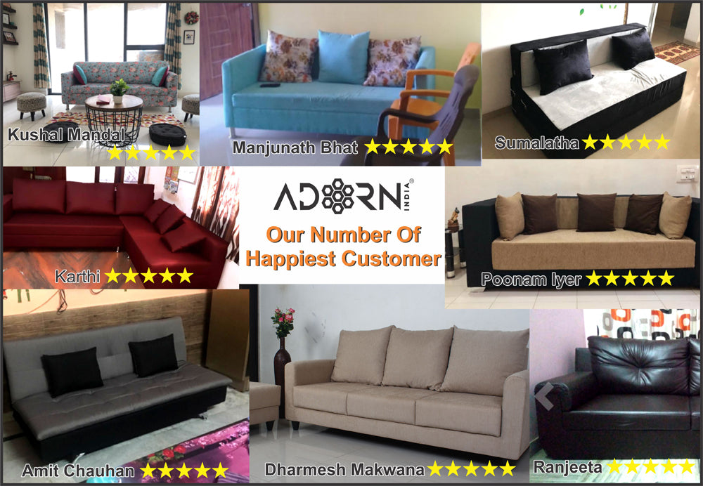 Adorn India Magnum 3-1-1 Sofa Set (New Camel)