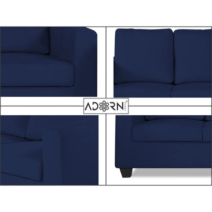 Adorn India Russell 3-1-1 Five Seater Sofa Set (Blue, Wood)