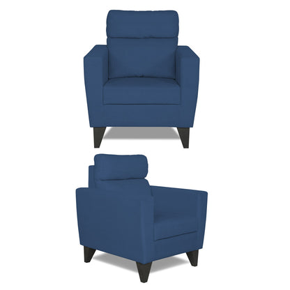 Adorn India Cardello 3-1-1 5 Seater Sofa Set (Blue) (3 Year Warranty)