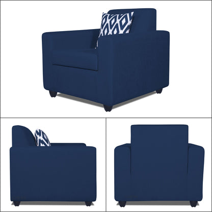 Adorn India Monteno Six Seater 3+2+1 Sofa Set (Blue) (3 Year Warranty)