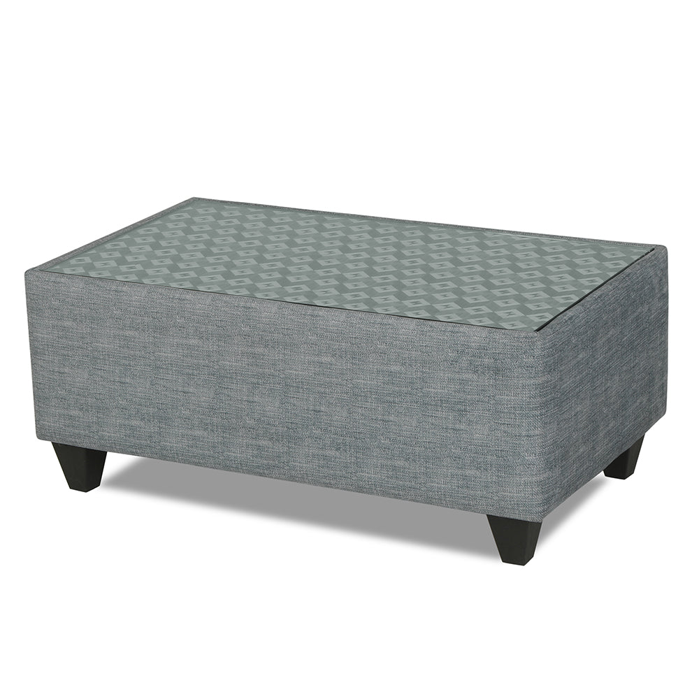 Adorn India Tornado Bricks 3+2 5 Seater Sofa Set with Centre Table (Grey)