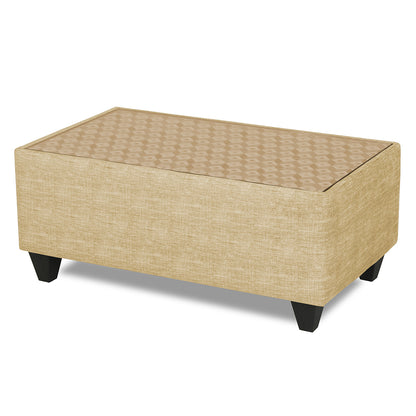 Adorn India Tornado Bricks 3+2 5 Seater Sofa Set with Centre Table (Beige)