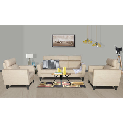 Adorn India Cardello 3-1-1 Five Seater Sofa Set(Beige) (3 Year Warranty)