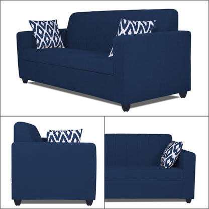 Adorn India Rio HighBack 3+1+1 5 Seater Sofa Set (Blue) (3 Year Warranty)
