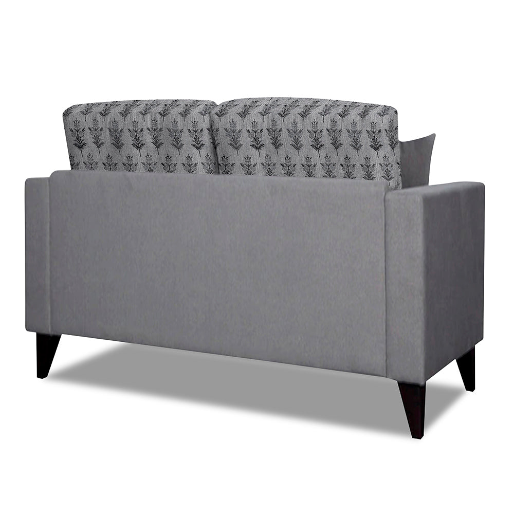 Adorn India Parker Leaf 2 Seater Sofa (Grey) Martin Plus (3 Year Warranty)