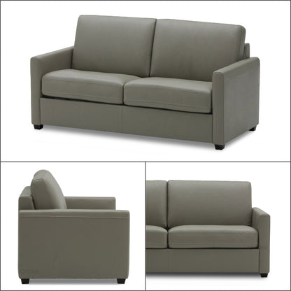Adorn India Exclusive Flavio Leatherette 3+2 Sofa Set (Grey)