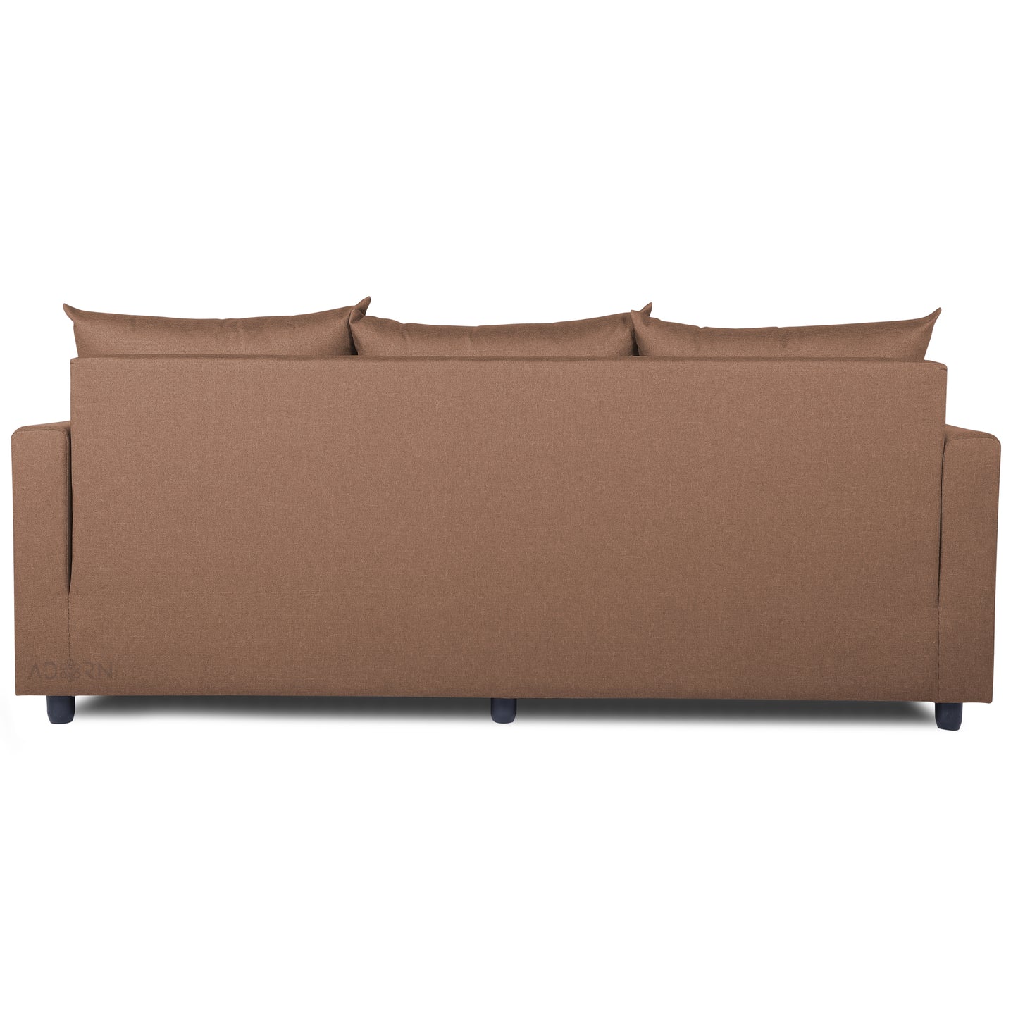 Adorn India New Straight Line Three Seater Sofa(Camel)