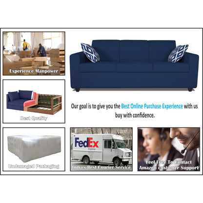 Adorn India Monteno 3-1-1 5 Seater Sofa Set (Blue) (3 Year Warranty)
