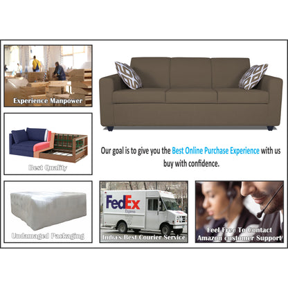 Adorn India Monteno 3 Seater Sofa (Camel)