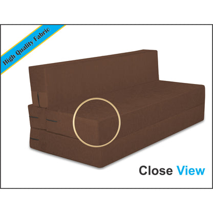 Adorn India Easy Two Seater Sofa Cum Bed Wave '4 x 6' (Brown)
