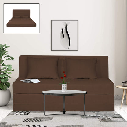 Adorn India Easy Highback Three Seater Sofa Cum Bed Decent 5' x 6' (Brown) (1 Year Warranty)