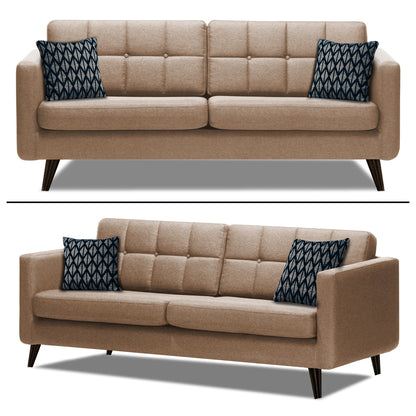Adorn India Chilly 3+2 5 Seater Sofa Set (Beige) (3 Year Warranty)
