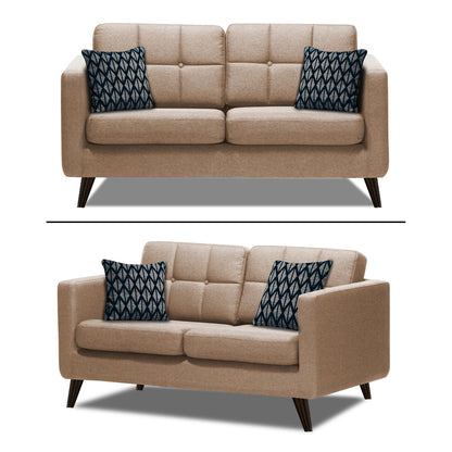 Adorn India Chilly 6 Seater 3+2+1 Fabric Sofa Set (Beige) (3 Year Warranty)
