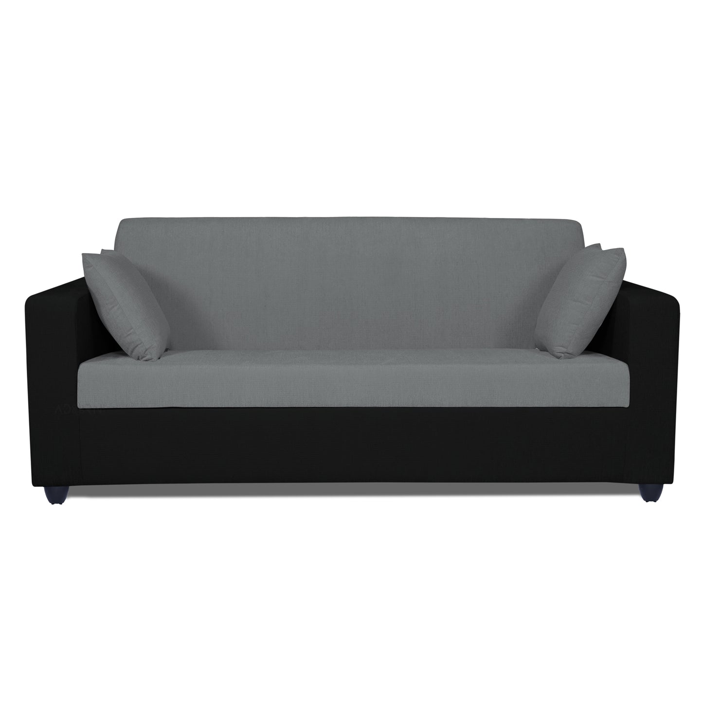 Adorn India Rio Decent 3 Seater Sofa (Grey & Black) (3 Year Warranty)
