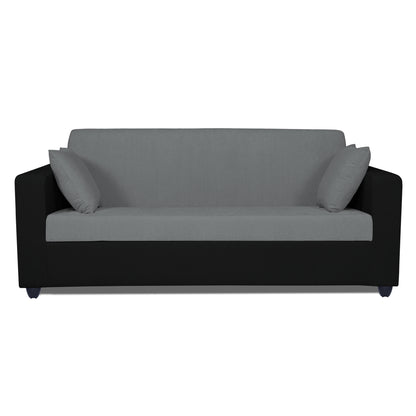 Adorn India Rio Decent 3 Seater Sofa (Grey & Black) (3 Year Warranty)