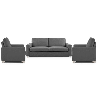 Adorn India Straight line 3+1+1 Seater Sofa Set(New Grey)