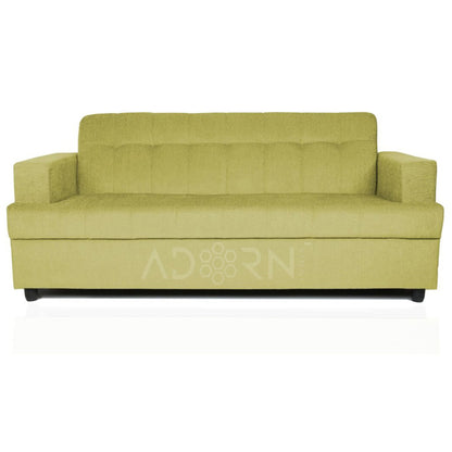 Adorn India Aleena 3 Seater Sofa(Green)