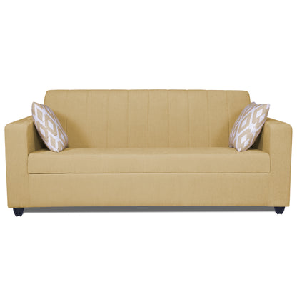 Adorn India Rio Highback 3 Seater Sofa (Beige) (3 Year Warranty)