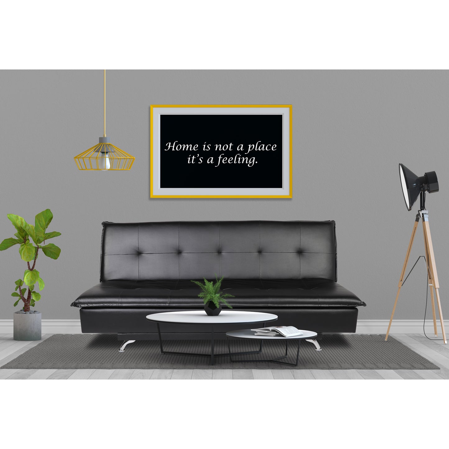 Adorn India Aspen Leatherette 3 Seater Sofa Cum Bed (Black) (3 Year Warranty)