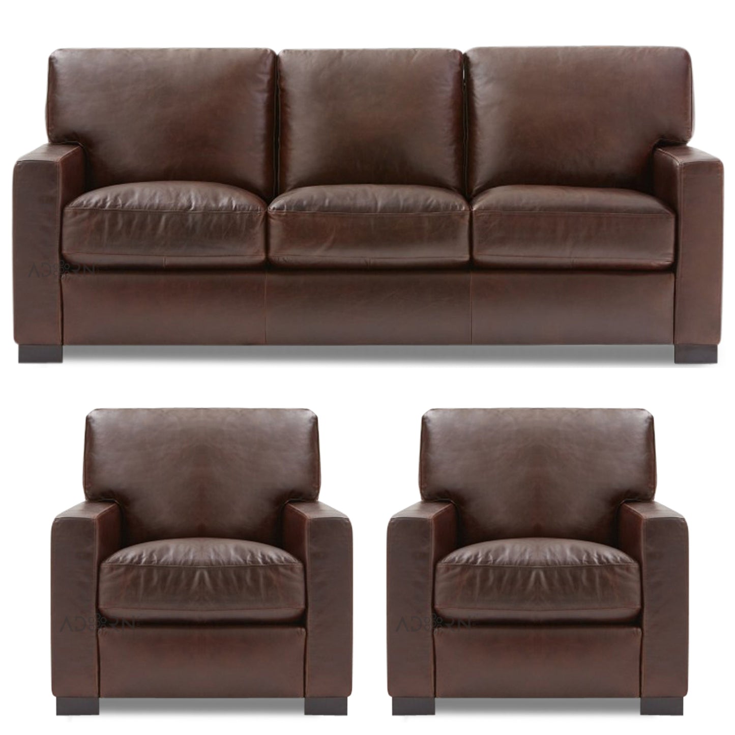Adorn India Exclusive Rosina Leatherette 3-1-1 Sofa Set (Light Brown)